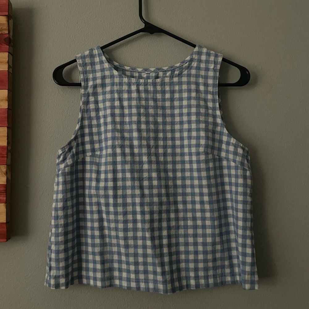 Blue Gingham  Top and bottoms